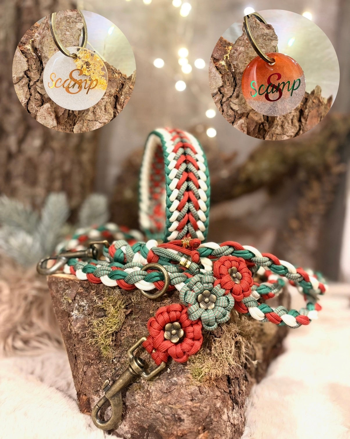 🌲 Evergreen Set Classic – Leine & Halsband im passenden Design