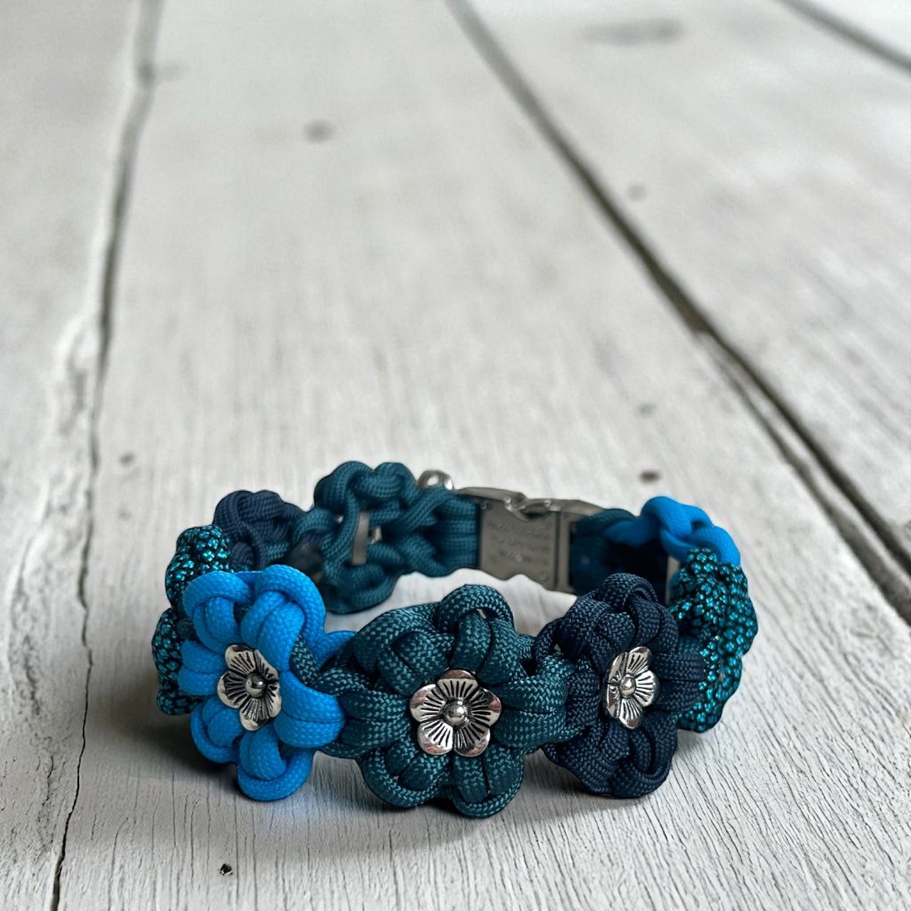 💙 Blumenhalsband Blau 💙